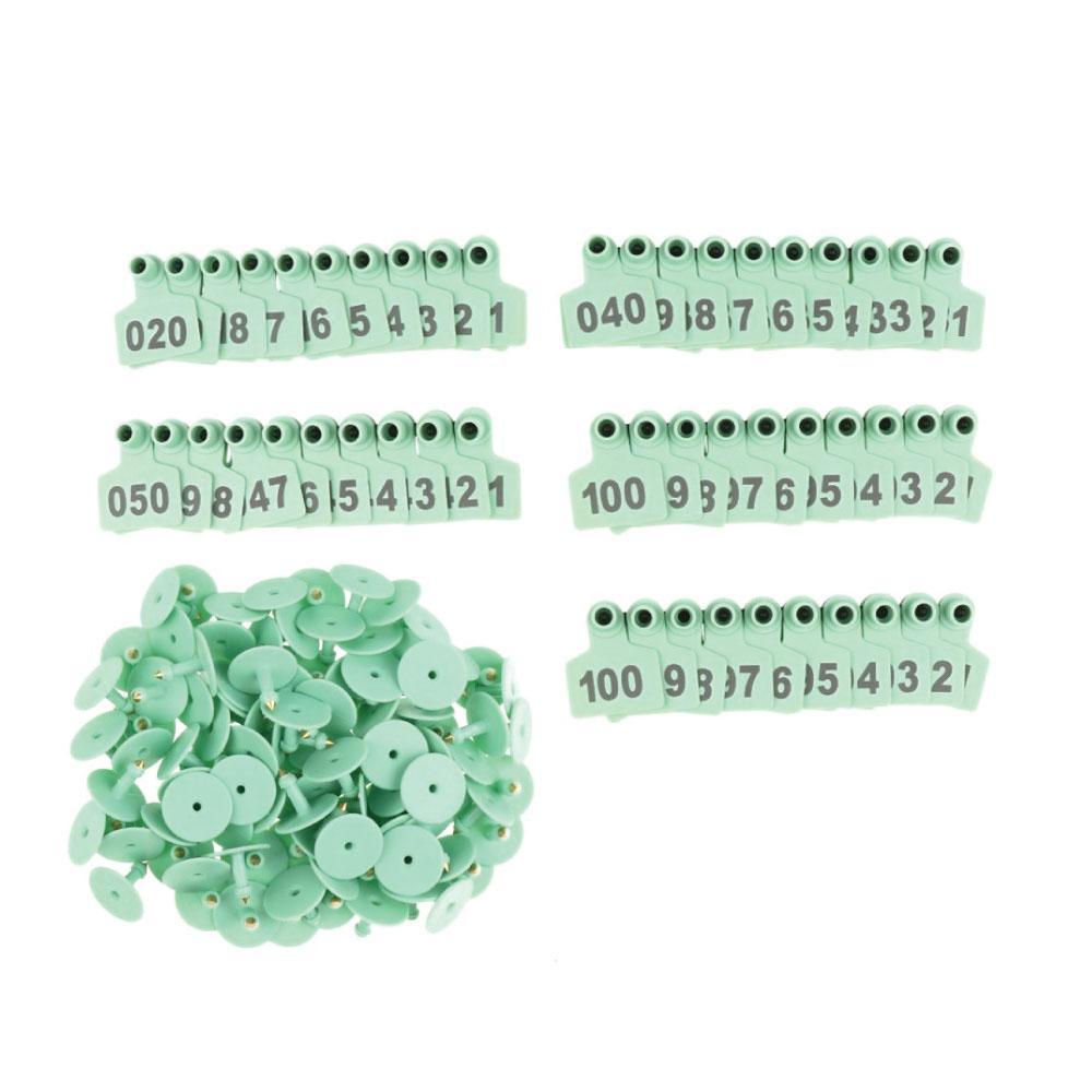 #001-100 Cattle Ear Tag Set - Green