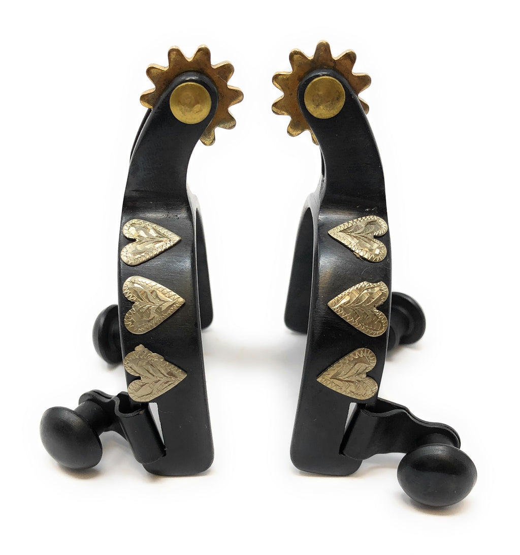 AJ Tack Baby Three Hearts Spurs & Spur Straps